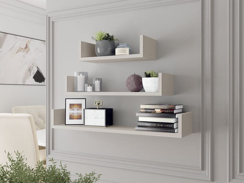 Triorana Seinähylly 80 cm - beige - Talo & remontointi - Keittiö & kylpyhuone - Keittiö & kodinhoitohuone - Keittiön sisustus - Keittiöhylly