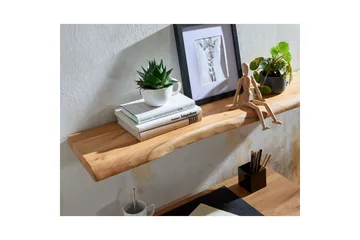 Tv-hylla Wohnling Vägghylla Wohnling träkant, massivt trä, flytande hylla, lantlig stil 100x26 cm - Talo & remontointi - Keittiö & kylpyhuone - Keittiö & kodinhoitohuone - Keittiön sisustus - Keittiöhylly