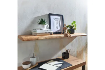 Tv-hylla Wohnling Vägghylla Wohnling träkant, massivt trä, flytande hylla, lantlig stil 100x26 cm - Talo & remontointi - Keittiö & kylpyhuone - Keittiö & kodinhoitohuone - Keittiön sisustus - Keittiöhylly
