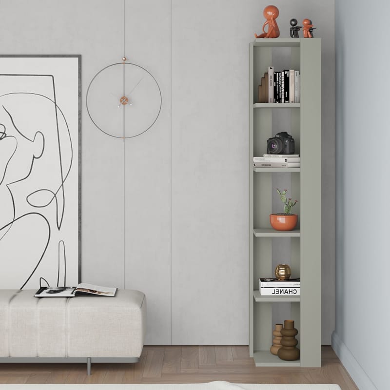 Verina Kirjahylly 161 cm - Ash Green - Talo & remontointi - Keittiö & kylpyhuone - Keittiö & kodinhoitohuone - Keittiön sisustus - Keittiöhylly