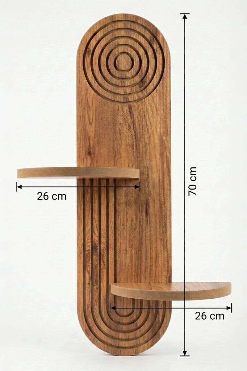 Virlin seinähylly 26x35x13 cm - Tammi - Talo & remontointi - Keittiö & kylpyhuone - Keittiö & kodinhoitohuone - Keittiön sisustus - Keittiöhylly