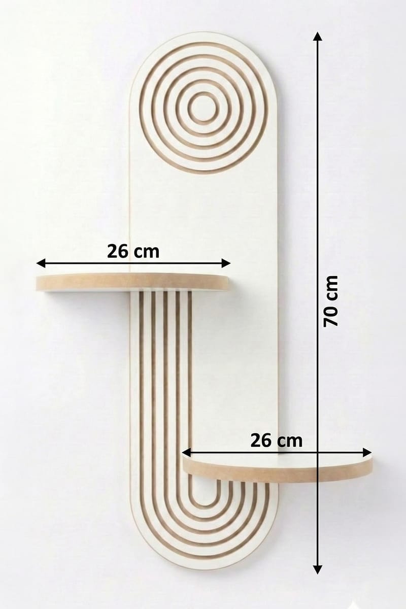 Virlin seinähylly 26x35x13 cm - Valkoinen - Talo & remontointi - Keittiö & kylpyhuone - Keittiö & kodinhoitohuone - Keittiön sisustus - Keittiöhylly
