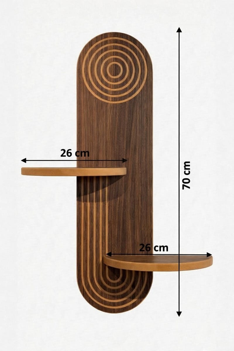 Virlin seinähylly 26x35x13 cm - Wenge - Talo & remontointi - Keittiö & kylpyhuone - Keittiö & kodinhoitohuone - Keittiön sisustus - Keittiöhylly