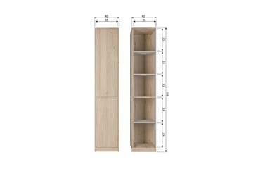 Yläkaappi Modulaarinen - 199x40x40 cm - Säilytys - Kaappi - Säilytyskaappi