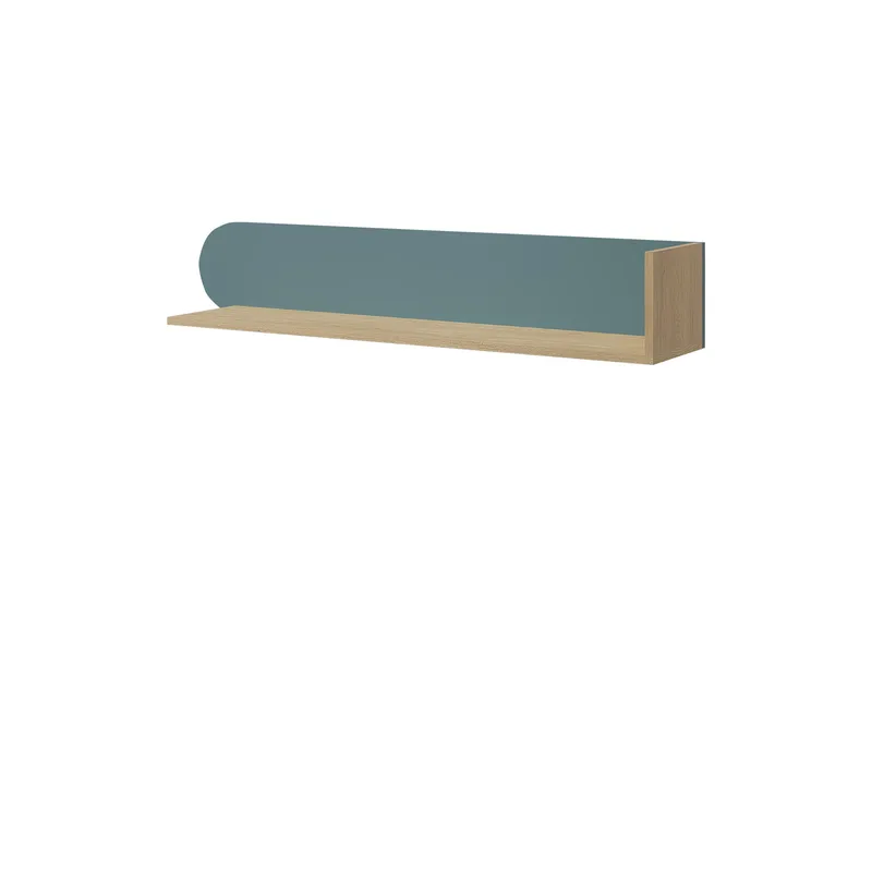 Zarek-seinähylly 120 cm, ruskea ja sininen