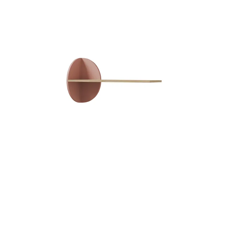 Zarek-seinähylly 81 cm, ruskea ja vaaleanpunainen