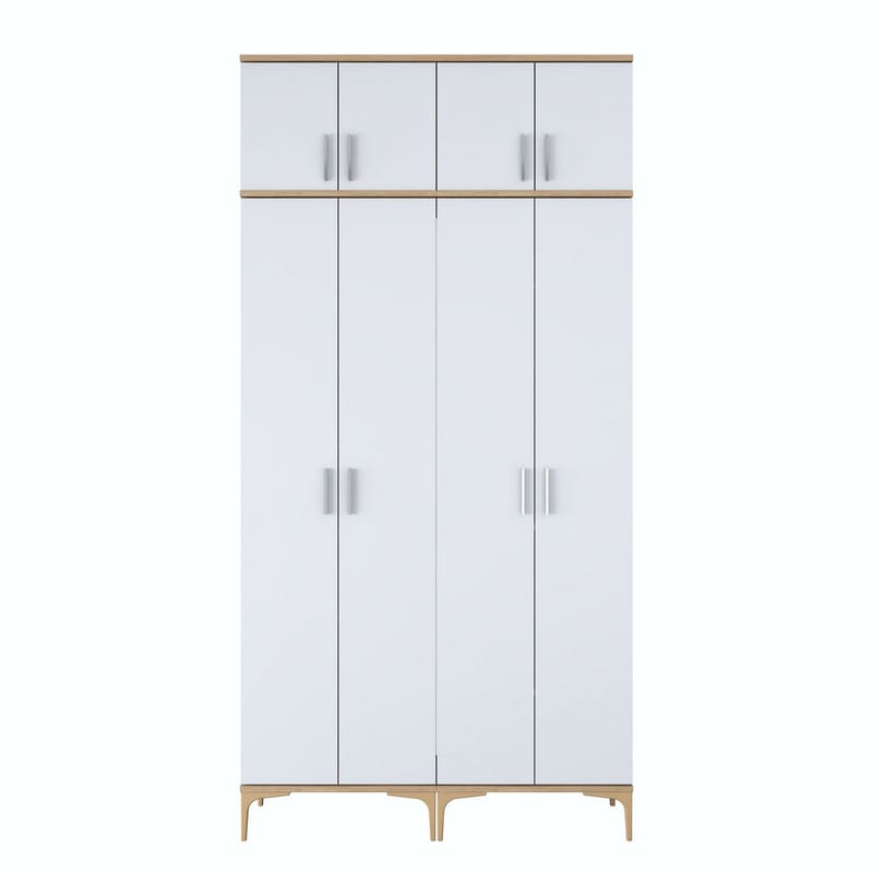 Eteiskaluste Wallxpert Fenn EA161 (120 x 240 x 37,5 cm) pähkinä/valkoinen - Pähkinä ja valkoinen - Talo & remontointi - Keittiö & kylpyhuone - Keittiö & kodinhoitohuone - Kodinhoitohuoneen sisustus - Pyykkikaappi