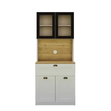 Kahvitaso Hanah Home Nero Solo 1600-225 (80 x 190 x 44 cm) valkoinen - Valkoinen - Säilytys - Kaappi - Vitriini