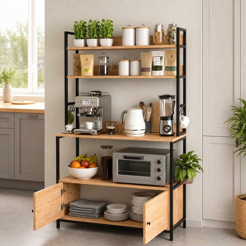 Keittiökaappi Hanah Home Sento (101 x 160 x 38 cm) Atlantic Pine - Atlantic Pine - Talo & remontointi - Keittiö & kylpyhuone - Keittiö & kodinhoitohuone - Kodinhoitohuoneen sisustus - Pyykkikaappi