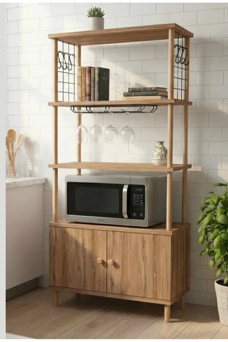 Keittiökaappi Hanah Home Pika Cabinet (60 x 140 x 30 cm) Mänty, Mänty