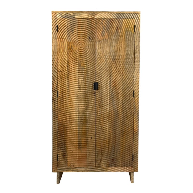 Livino-säilytyskaappi 90x180 cm 3D-kuvio teollinen tyyli - luonnonruskea ja musta - Talo & remontointi - Keittiö & kylpyhuone - Keittiö & kodinhoitohuone - Kodinhoitohuoneen sisustus - Pyykkikaappi