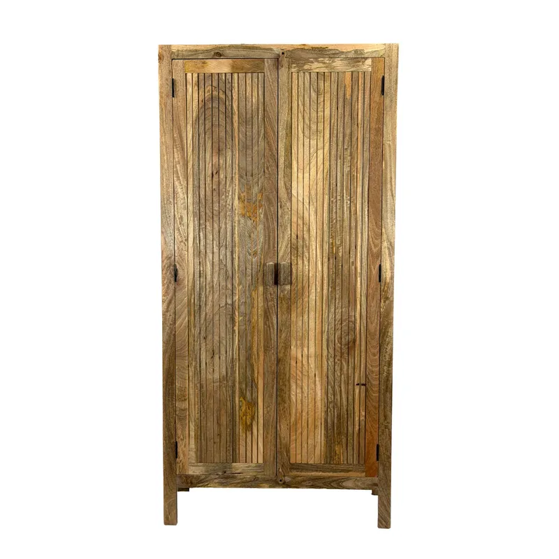 Livira-säilytyskaappi 90x187 cm uradesign maalaistyyli, luonnonruskea