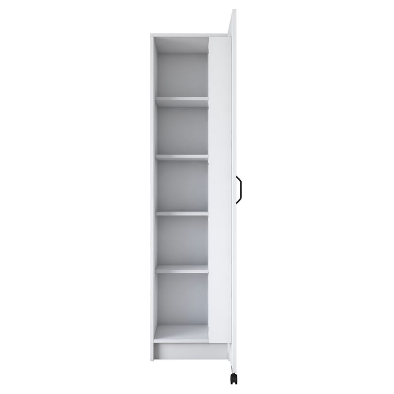 Monitoimikaappi Wallxpert Eska (45 x 180 x 42 cm) Valkoinen - Valkoinen - Talo & remontointi - Keittiö & kylpyhuone - Keittiö & kodinhoitohuone - Kodinhoitohuoneen sisustus - Pyykkikaappi