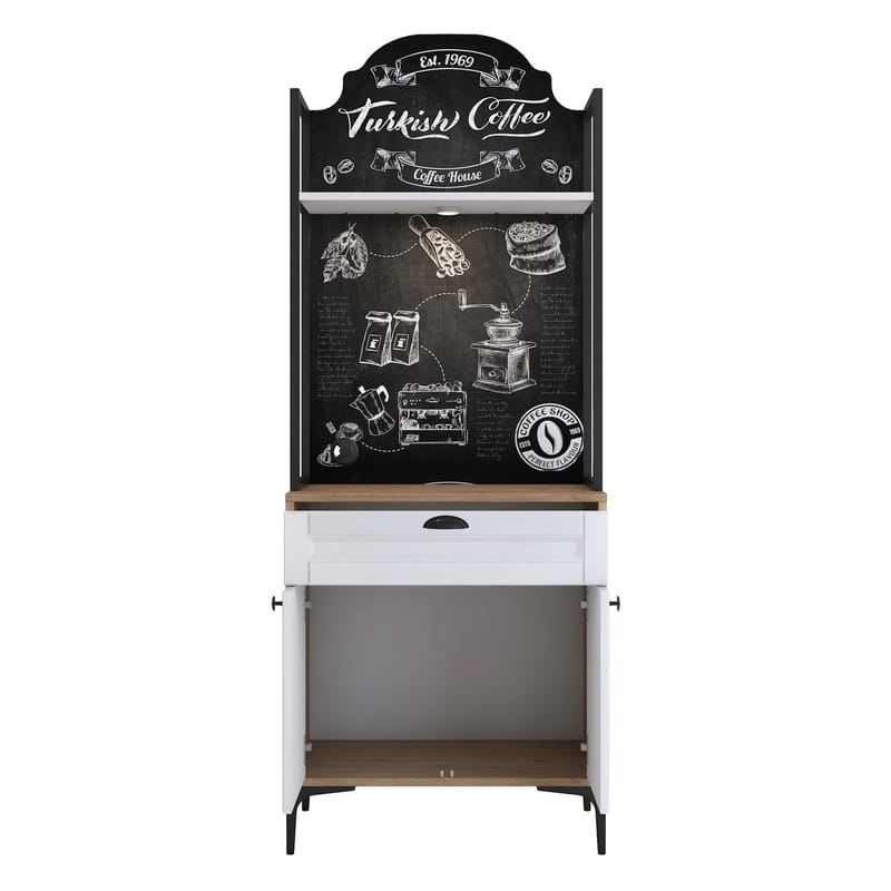 Monitoimikaappi Wallxpert Fenn (70 x 184,6 x 40 cm) pähkinä valkoinen - Pähkinä ja valkoinen - Talo & remontointi - Keittiö & kylpyhuone - Keittiö & kodinhoitohuone - Kodinhoitohuoneen sisustus - Pyykkikaappi