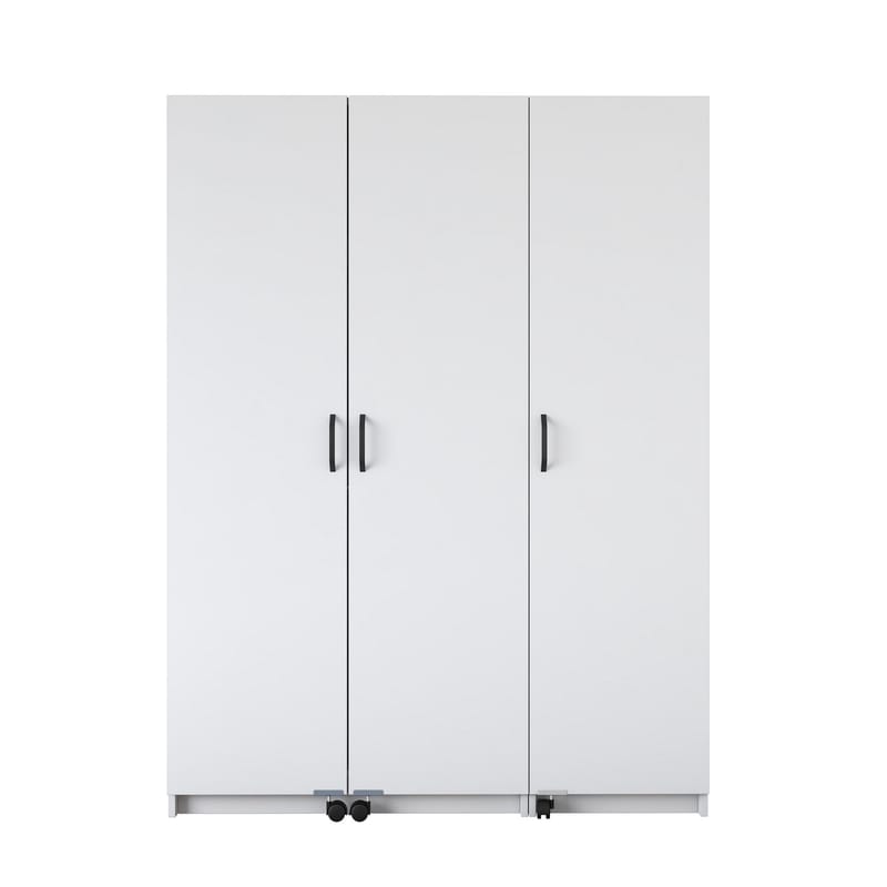 Monitoimikaappi Wallxpert Nyra (135 x 180 x 42 cm) valkoinen - Valkoinen - Talo & remontointi - Keittiö & kylpyhuone - Keittiö & kodinhoitohuone - Kodinhoitohuoneen sisustus - Pyykkikaappi