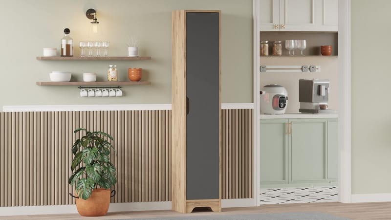 Multi Purpose Cabinet Homitis atlantinmänty antrasiitti - Talo & remontointi - Keittiö & kylpyhuone - Keittiö & kodinhoitohuone - Kodinhoitohuoneen sisustus - Pyykkikaappi