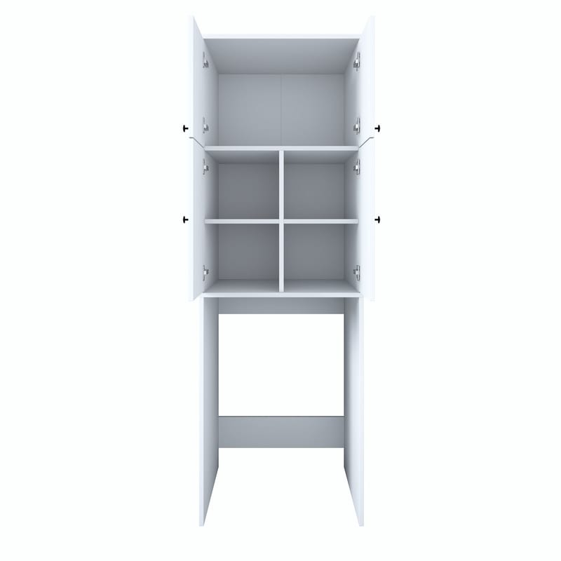 Pesukonekaappi Wallxpert Cleo Shelf (65 x 193,6 x 62,5 cm) Valkoinen - Valkoinen - Talo & remontointi - Keittiö & kylpyhuone - Keittiö & kodinhoitohuone - Kodinhoitohuoneen sisustus - Pyykkikaappi