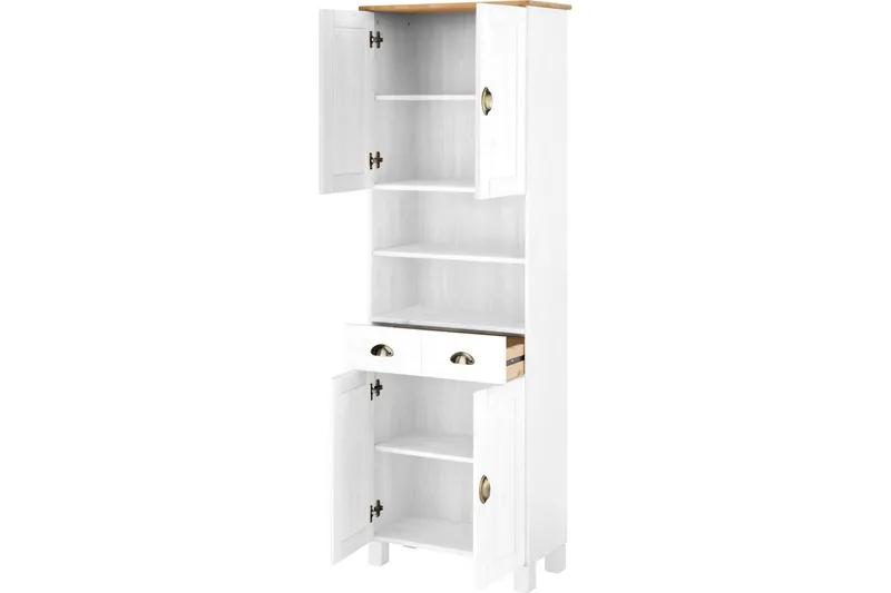 Korkeakaappi Mohaklina - Valkoinen - Talo & remontointi - Keittiö & kylpyhuone - Keittiö & kodinhoitohuone - Kodinhoitohuoneen sisustus - Pyykkikaappi