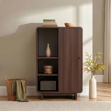 Zavio Monitoimikaappi 70x110x34 cm - Milano Walnut - Talo & remontointi - Keittiö & kylpyhuone - Keittiö & kodinhoitohuone - Kodinhoitohuoneen sisustus - Pyykkikaappi
