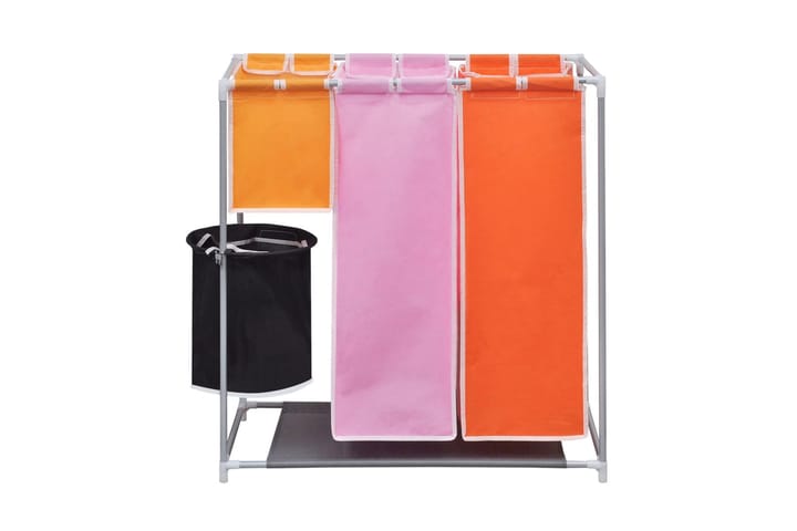3-osioinen pyykin lajittelukori 2 kpl erillisellä korilla - Kylpyhuonetarvikkeet - Pyykkisäilytys - Pyykkikori