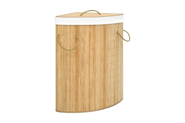 Bambu kulmapyykkikori 60 l - Kylpyhuonetarvikkeet - Pyykkisäilytys - Pyykkikori