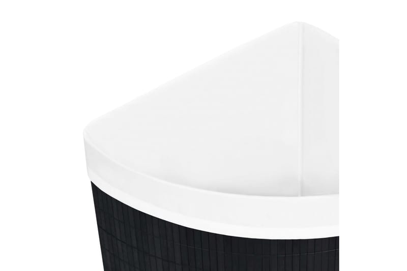 Bambu kulmapyykkikori musta 60 l - Talo & remontointi - Keittiö & kylpyhuone - Keittiö & kodinhoitohuone - Kuivaus & pesutarvikkeet - Pyykkikori