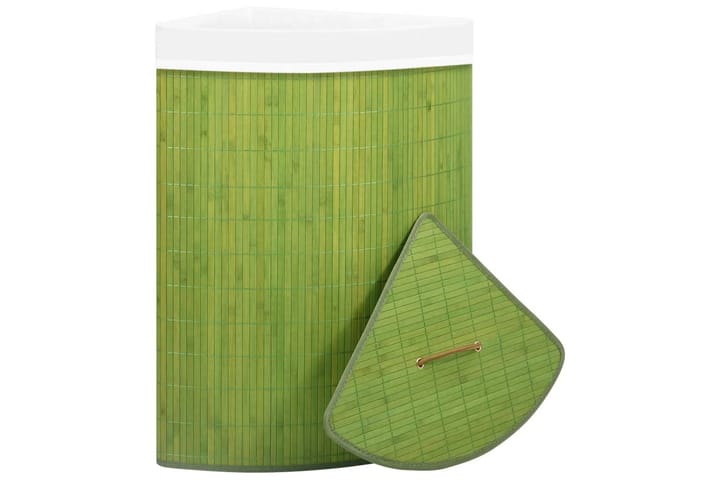 Bambu kulmapyykkikori vihreä 60 l - Pyykkikori
 - Kylpyhuonetarvikkeet - Pyykkisäilytys