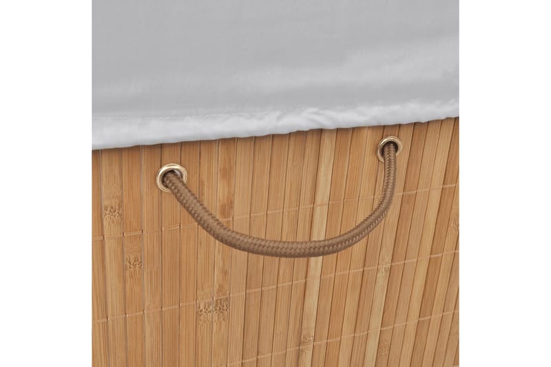 Bambu pyykkikori suorakaiteen muotoinen luonnollinen - Ruskea - Talo & remontointi - Keittiö & kylpyhuone - Keittiö & kodinhoitohuone - Kuivaus & pesutarvikkeet - Pyykkikori