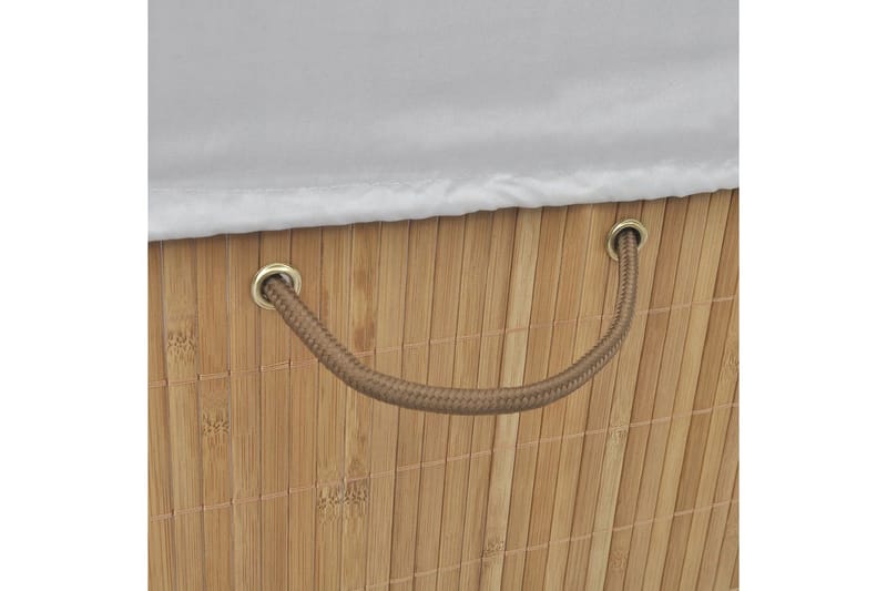 Bambu pyykkikori suorakaiteen muotoinen luonnollinen - Ruskea - Talo & remontointi - Keittiö & kylpyhuone - Keittiö & kodinhoitohuone - Kuivaus & pesutarvikkeet - Pyykkikori