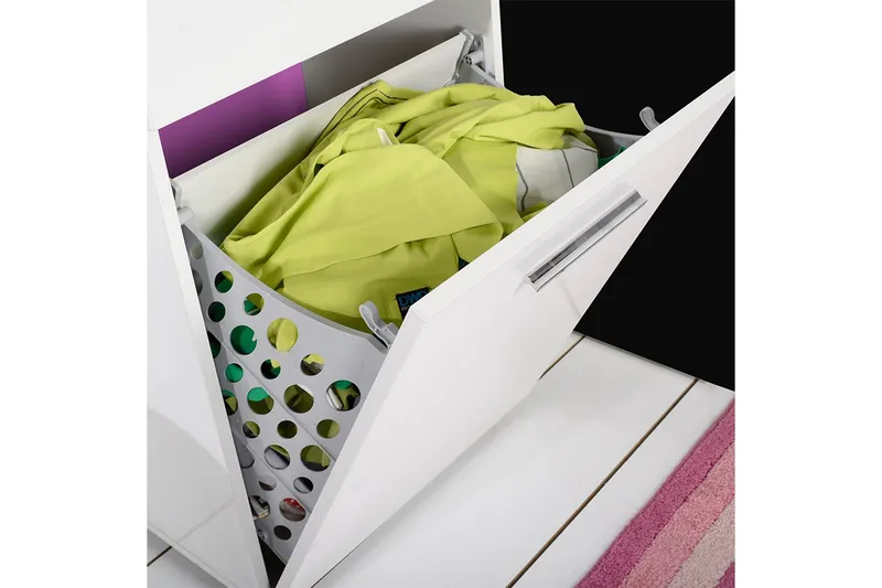 Lipasto Valkoinen Korkeakiilto - Talo & remontointi - Keittiö & kylpyhuone - Keittiö & kodinhoitohuone - Kuivaus & pesutarvikkeet - Pyykkikori