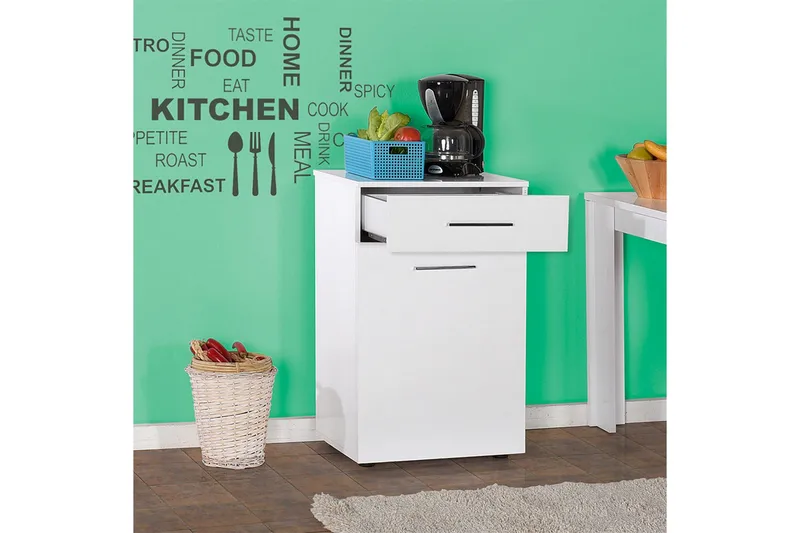 Lipasto Valkoinen Korkeakiilto - Talo & remontointi - Keittiö & kylpyhuone - Keittiö & kodinhoitohuone - Kuivaus & pesutarvikkeet - Pyykkikori