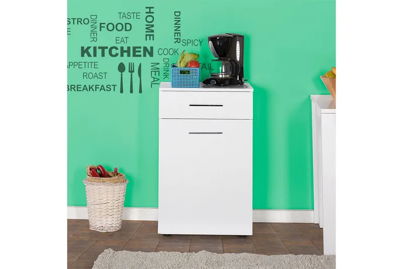 Lipasto Valkoinen Korkeakiilto - Talo & remontointi - Keittiö & kylpyhuone - Keittiö & kodinhoitohuone - Kuivaus & pesutarvikkeet - Pyykkikori