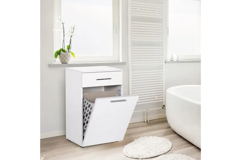 Lipasto Valkoinen Korkeakiilto - Talo & remontointi - Keittiö & kylpyhuone - Keittiö & kodinhoitohuone - Kuivaus & pesutarvikkeet - Pyykkikori