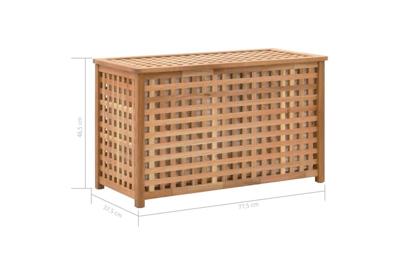 Pyykkiarkku 77,5x37,5x46,5 cm pähkinäpuu - Ruskea - Talo & remontointi - Keittiö & kylpyhuone - Keittiö & kodinhoitohuone - Kuivaus & pesutarvikkeet - Pyykkikori