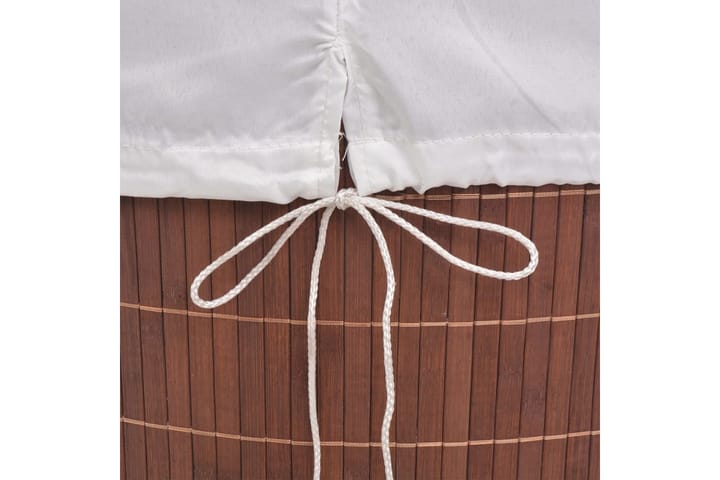 Pyykkikori bambu soikea ruskea - Ruskea - Pyykkisäilytys - Kylpyhuonetarvikkeet - Pyykkikori