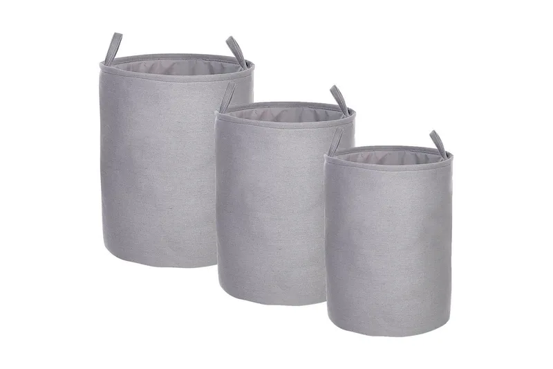 Pyykkikorit Archa 3:n sarja Harmaa - Harmaa - Talo & remontointi - Keittiö & kylpyhuone - Keittiö & kodinhoitohuone - Kuivaus & pesutarvikkeet - Pyykkikori