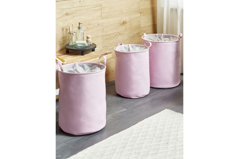 Pyykkikorit Archa 3:n sarja Vaaleanpunainen/harmaa - Vaaleanpunainen/harmaa - Talo & remontointi - Keittiö & kylpyhuone - Keittiö & kodinhoitohuone - Kuivaus & pesutarvikkeet - Pyykkikori