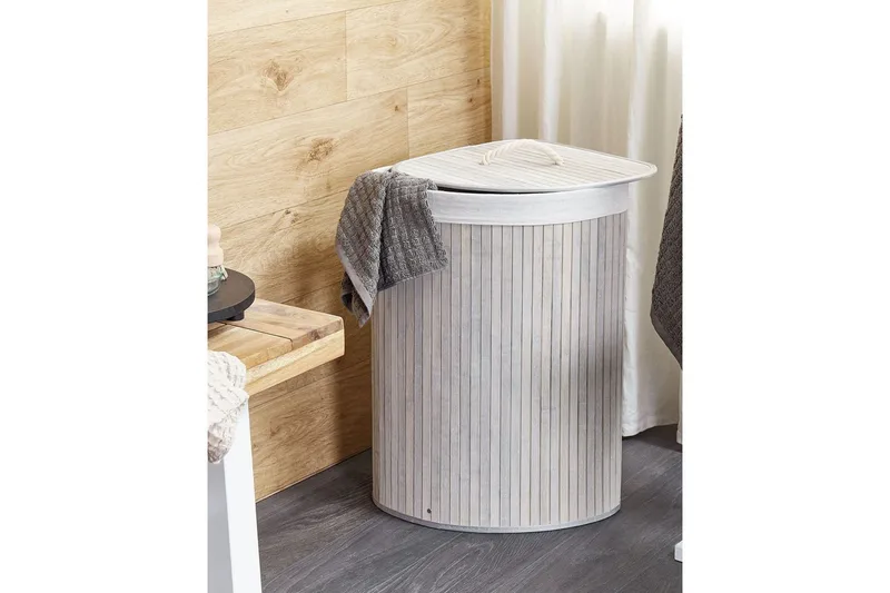 Pyykkikorit Matara Harmaa/valkoinen - Harmaa/valkoinen - Talo & remontointi - Keittiö & kylpyhuone - Keittiö & kodinhoitohuone - Kuivaus & pesutarvikkeet - Pyykkikori