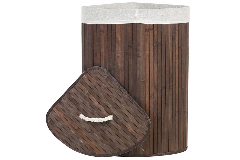 Pyykkikorit Matara Tumma puu/valkoinen - Tumma puu/valkoinen - Talo & remontointi - Keittiö & kylpyhuone - Keittiö & kodinhoitohuone - Kuivaus & pesutarvikkeet - Pyykkikori