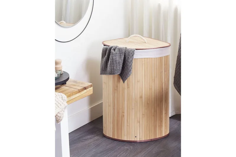 Pyykkikorit Matara Vaalea puu/valkoinen - Vaalea puu/valkoinen - Talo & remontointi - Keittiö & kylpyhuone - Keittiö & kodinhoitohuone - Kuivaus & pesutarvikkeet - Pyykkikori