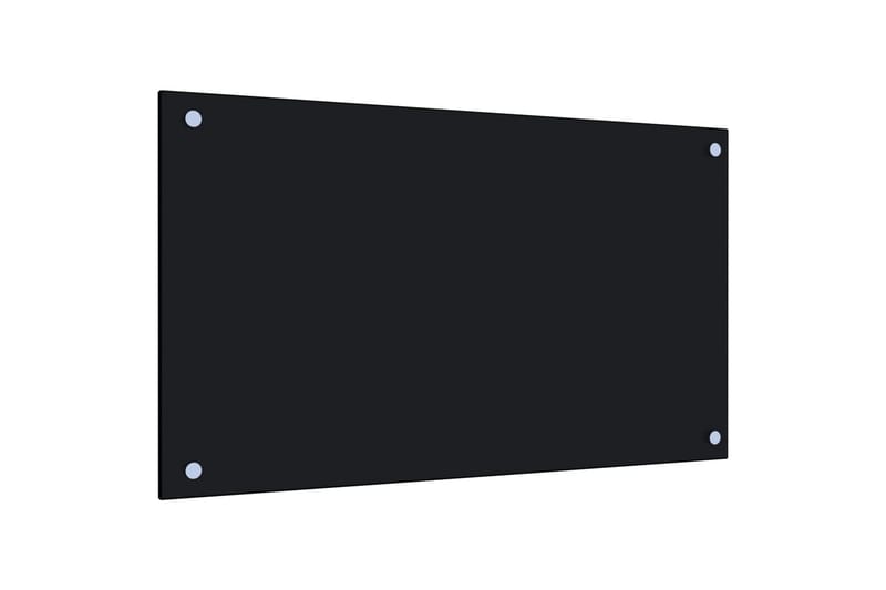 Keittiön roiskesuoja musta 70x40 cm karkaistu lasi - Musta - Talo & remontointi - Keittiö & kylpyhuone - Keittiö & kodinhoitohuone - Työtaso & keittiötaso