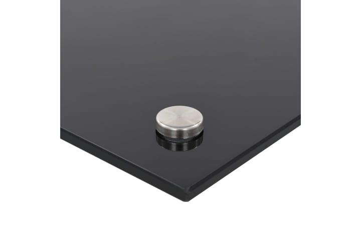 Keittiön roiskesuoja musta 70x50 cm karkaistu lasi - Musta - Työtaso & keittiötaso