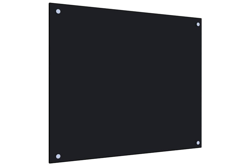 Keittiön roiskesuoja musta 70x60 cm karkaistu lasi - Musta - Talo & remontointi - Keittiö & kylpyhuone - Keittiö & kodinhoitohuone - Työtaso & keittiötaso