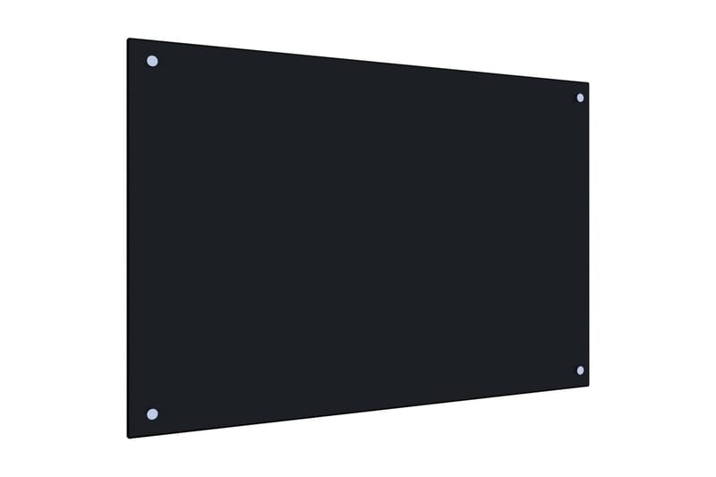 Keittiön roiskesuoja musta 90x60 cm karkaistu lasi - Musta - Talo & remontointi - Keittiö & kylpyhuone - Keittiö & kodinhoitohuone - Työtaso & keittiötaso