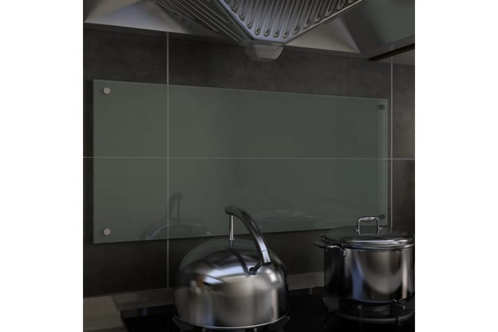 Keittiön roiskesuoja valkoinen 90x40 cm karkaistu lasi - Valkoinen - Työtaso & keittiötaso