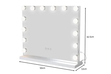 Glow jalallinen meikkipeili 50 cm LED-valaistuksella – Hollywood-peili - Valkoinen - Talo & remontointi - Keittiö & kylpyhuone - Kylpyhuone - Kylpyhuonetarvikkeet