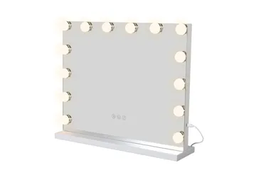 Glow jalallinen meikkipeili 50 cm LED-valaistuksella – Hollywood-peili - Valkoinen - Talo & remontointi - Keittiö & kylpyhuone - Kylpyhuone - Kylpyhuonetarvikkeet