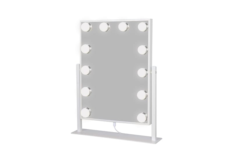 Glow Lille meikkipeili jalustalla 36,5 cm LED-valaistuksella Holywood peili - Valkoinen - Talo & remontointi - Keittiö & kylpyhuone - Kylpyhuone - Kylpyhuonetarvikkeet