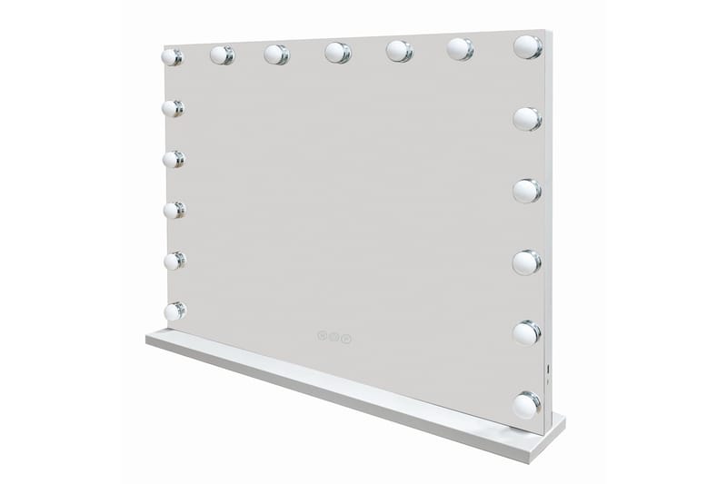 Glow Suuri Meikkipeili 70 cm valaistuksella lampuilla - Hollywood-peili USB-latauksella - Valkoinen - Talo & remontointi - Keittiö & kylpyhuone - Kylpyhuone - Kylpyhuonetarvikkeet
