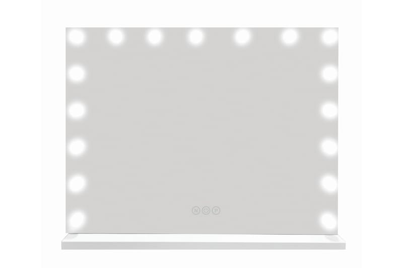 Glow Suuri Meikkipeili 70 cm valaistuksella lampuilla - Hollywood-peili USB-latauksella - Valkoinen - Talo & remontointi - Keittiö & kylpyhuone - Kylpyhuone - Kylpyhuonetarvikkeet